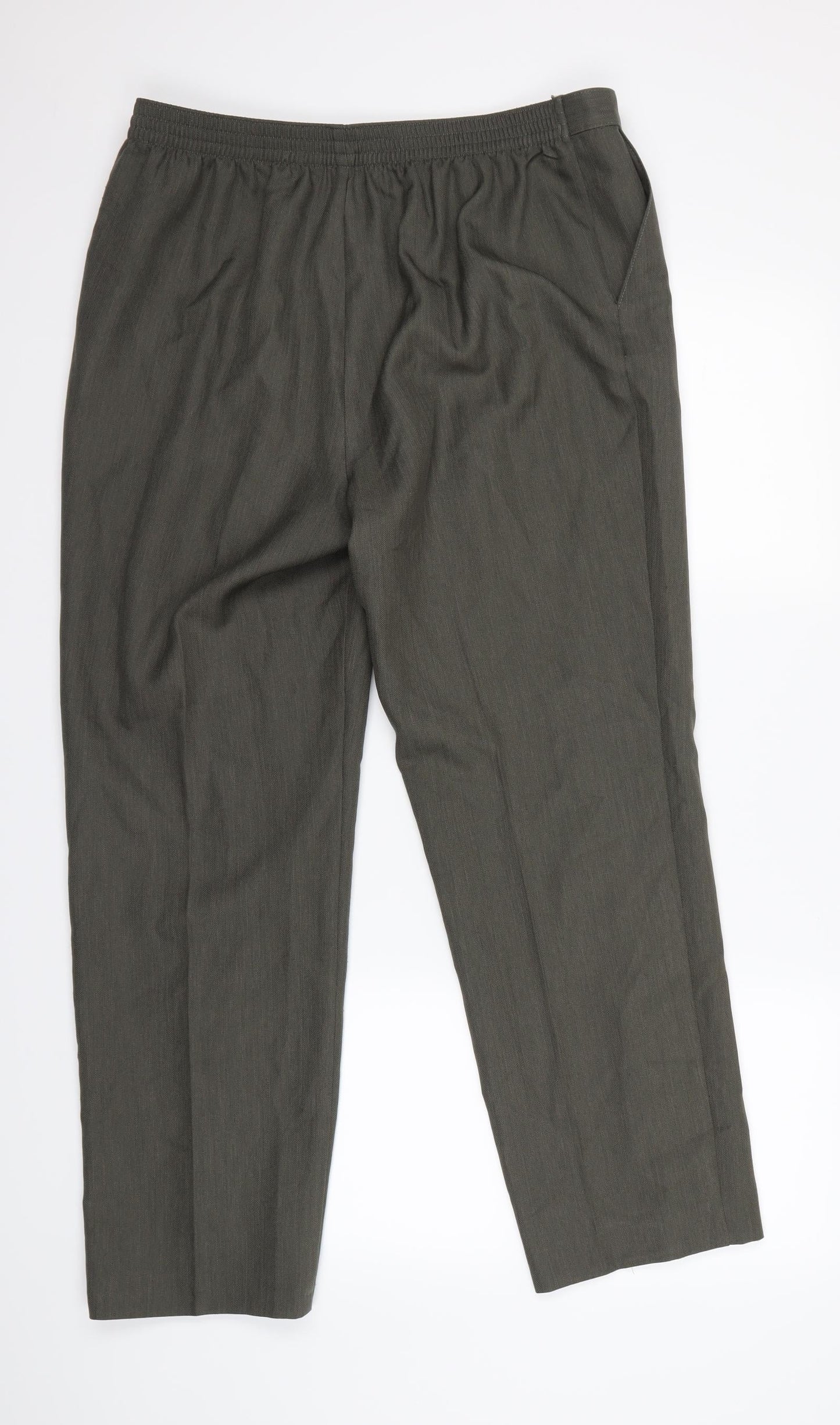 Womens UK Size 14 M&S Regular Fit Dress Pants Brown Trousers