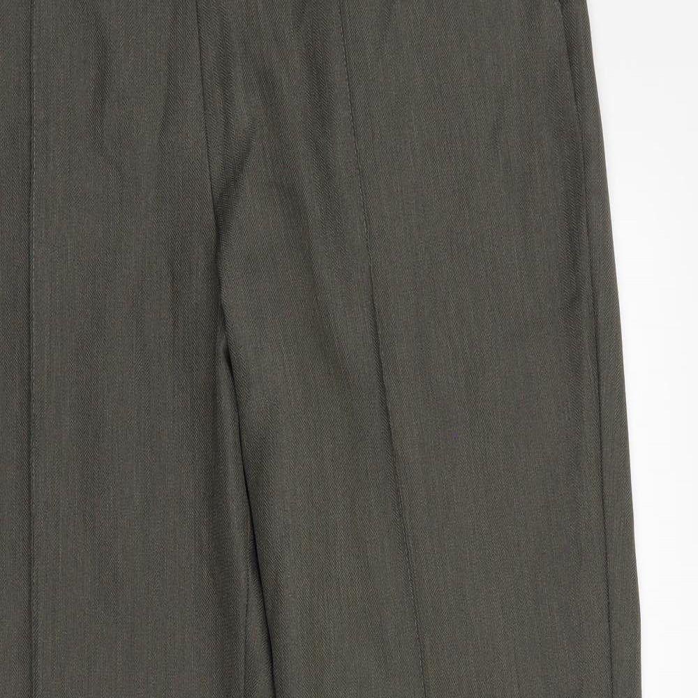 Womens UK Size 14 M&S Regular Fit Dress Pants Brown Trousers