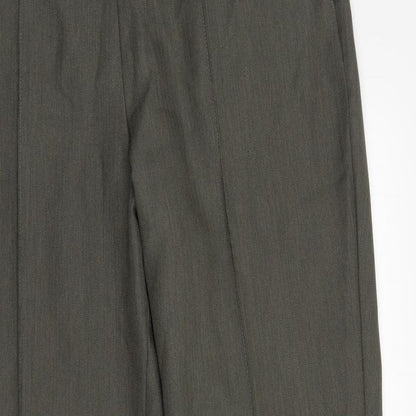 Womens UK Size 14 M&S Regular Fit Dress Pants Brown Trousers