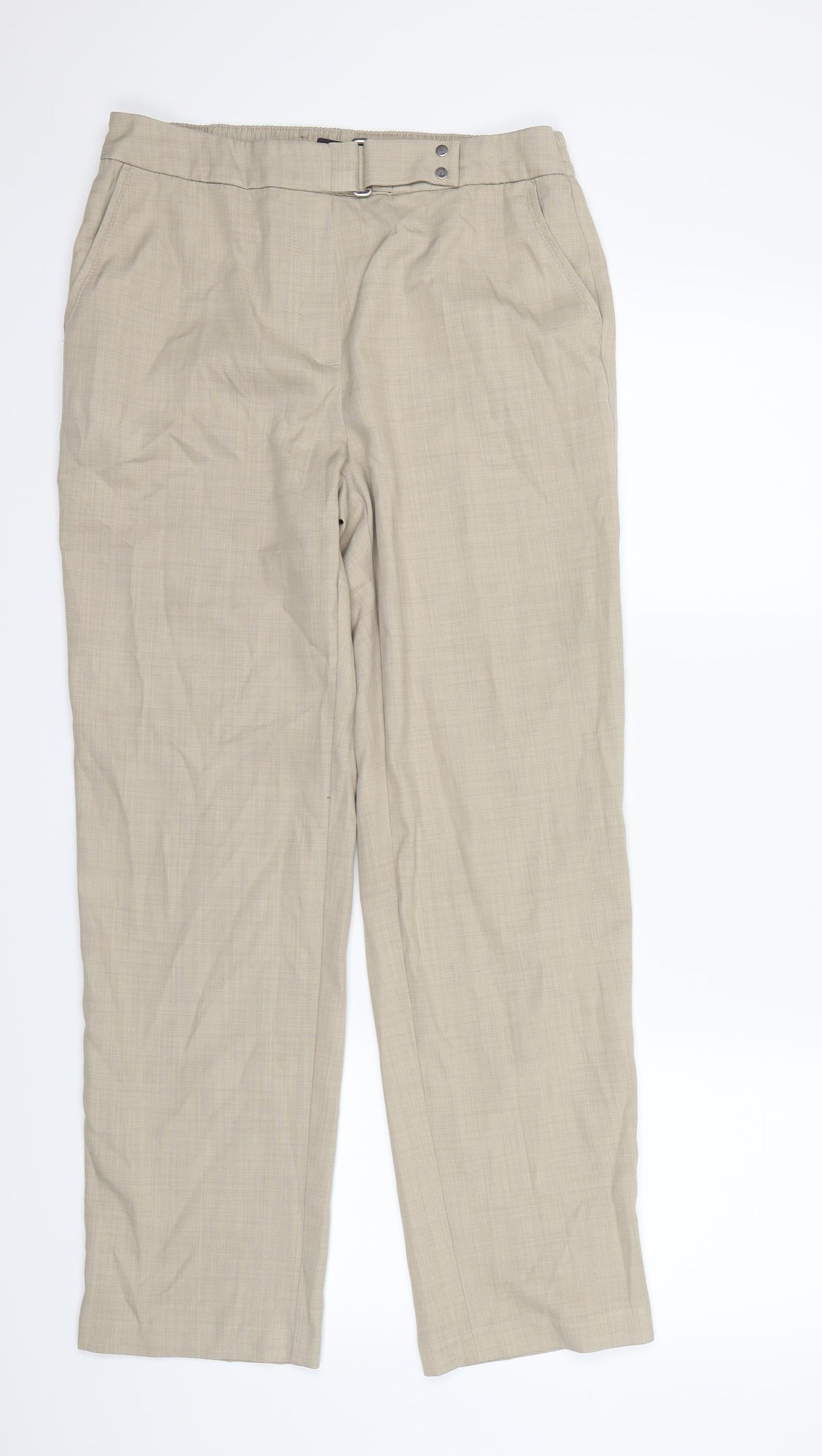 M&S  Womens Beige   Dress Pants Trousers Size 10 L27 in