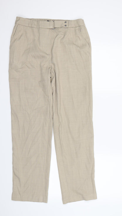 M&S  Womens Beige   Dress Pants Trousers Size 10 L27 in