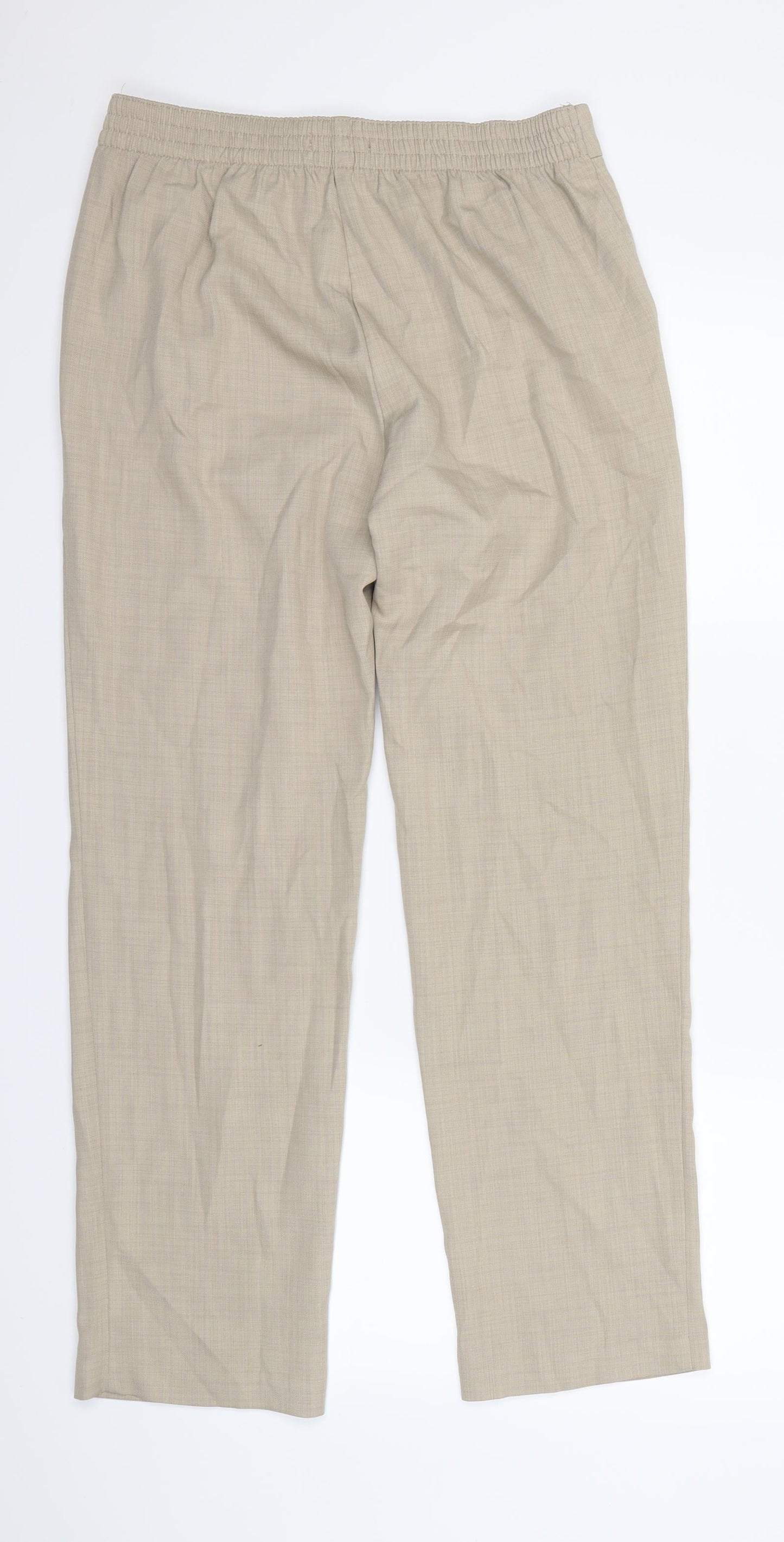 M&S  Womens Beige   Dress Pants Trousers Size 10 L27 in