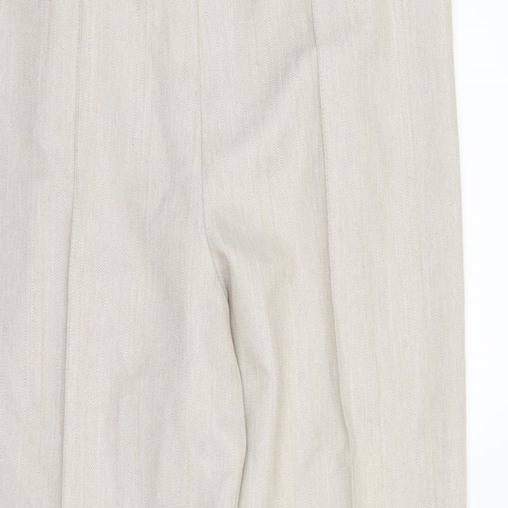M&S Womens Beige   Dress Pants Trousers Size 14 L27 in
