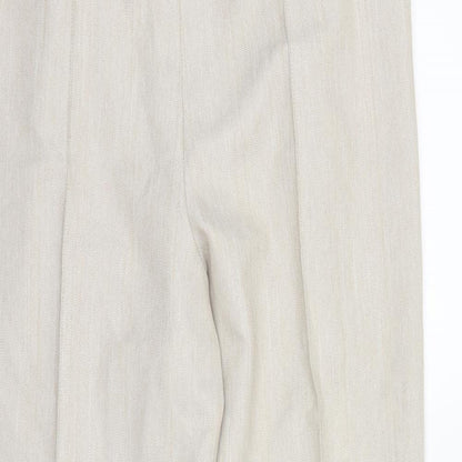 M&S Womens Beige   Dress Pants Trousers Size 14 L27 in