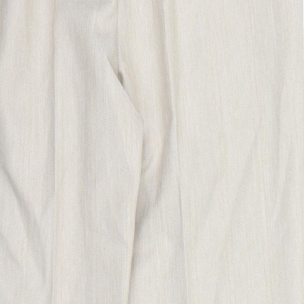 M&S Womens Beige   Dress Pants Trousers Size 14 L27 in