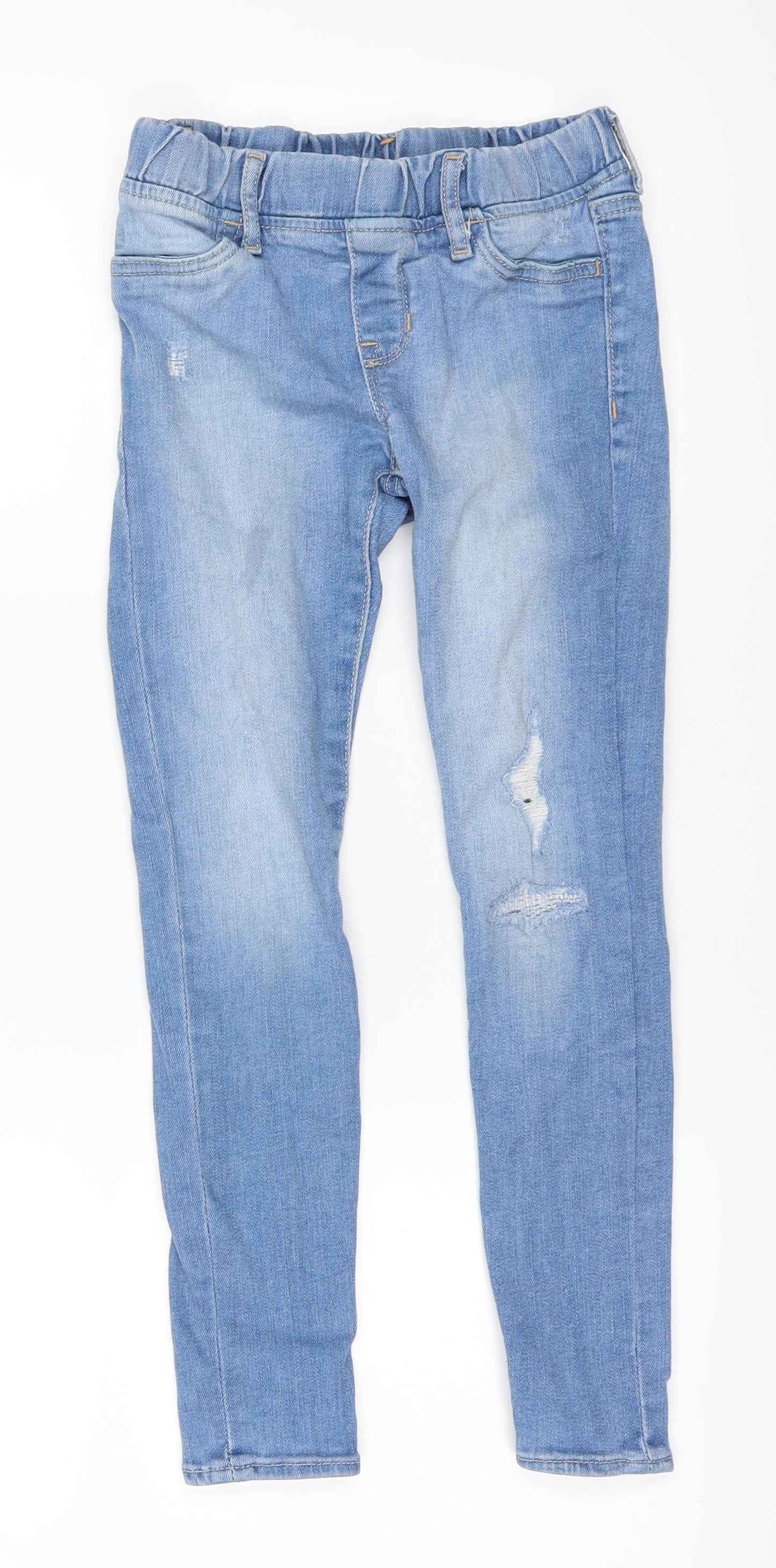 Womens UK Size 8 Preworn Regular Fit Straight Blue Jeans