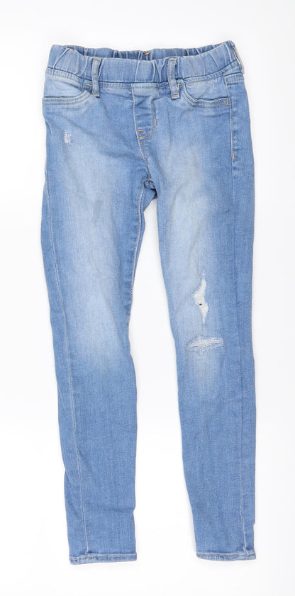 Womens UK Size 8 Preworn Regular Fit Straight Blue Jeans