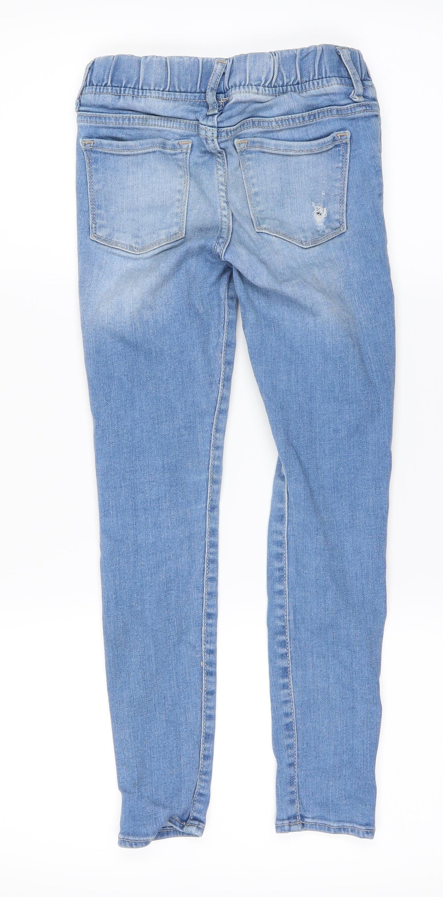 Womens UK Size 8 Preworn Regular Fit Straight Blue Jeans