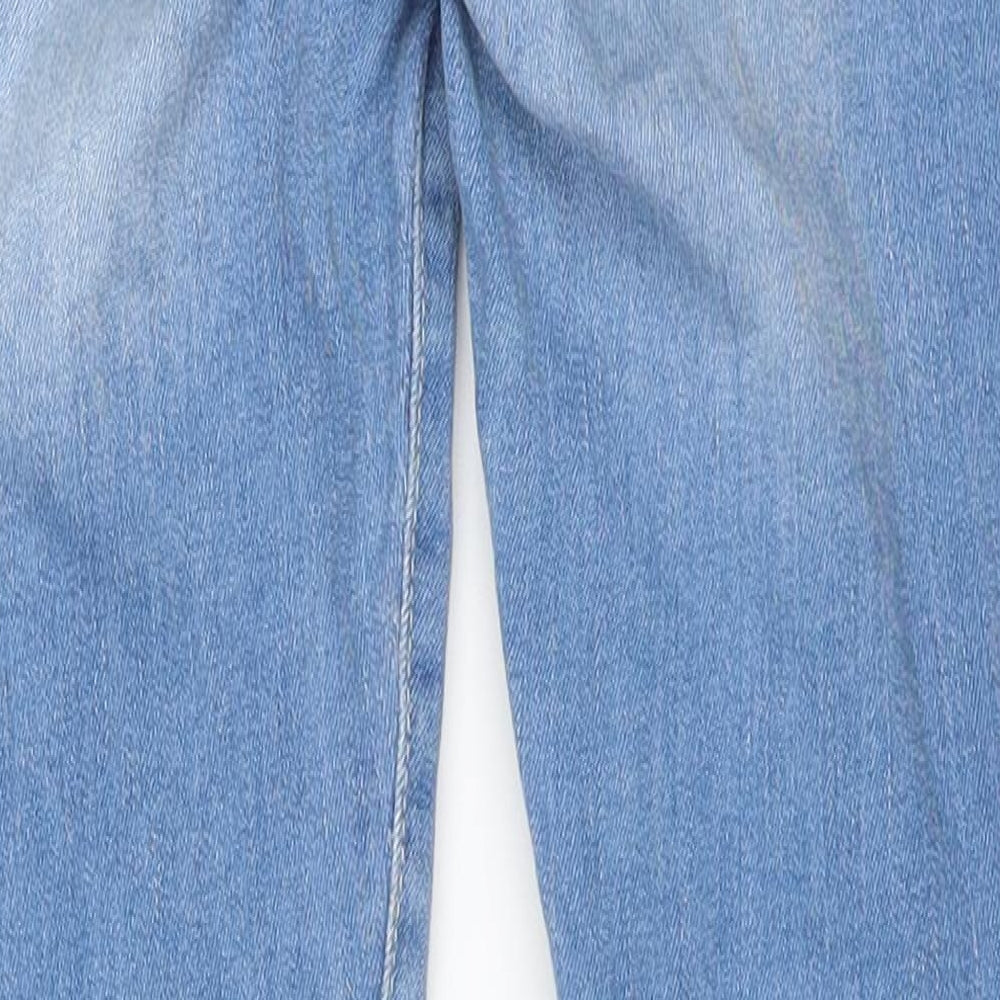 Womens UK Size 8 Preworn Regular Fit Straight Blue Jeans