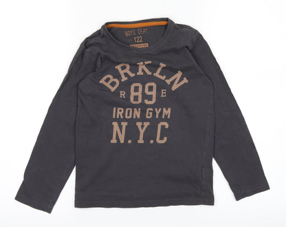 BOYS DEPT Boys Grey   Basic T-Shirt Size S