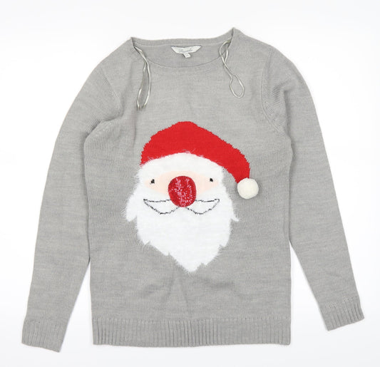 Peacocks Womens Grey   Pullover Jumper Size S
