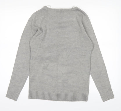 Peacocks Womens Grey   Pullover Jumper Size S