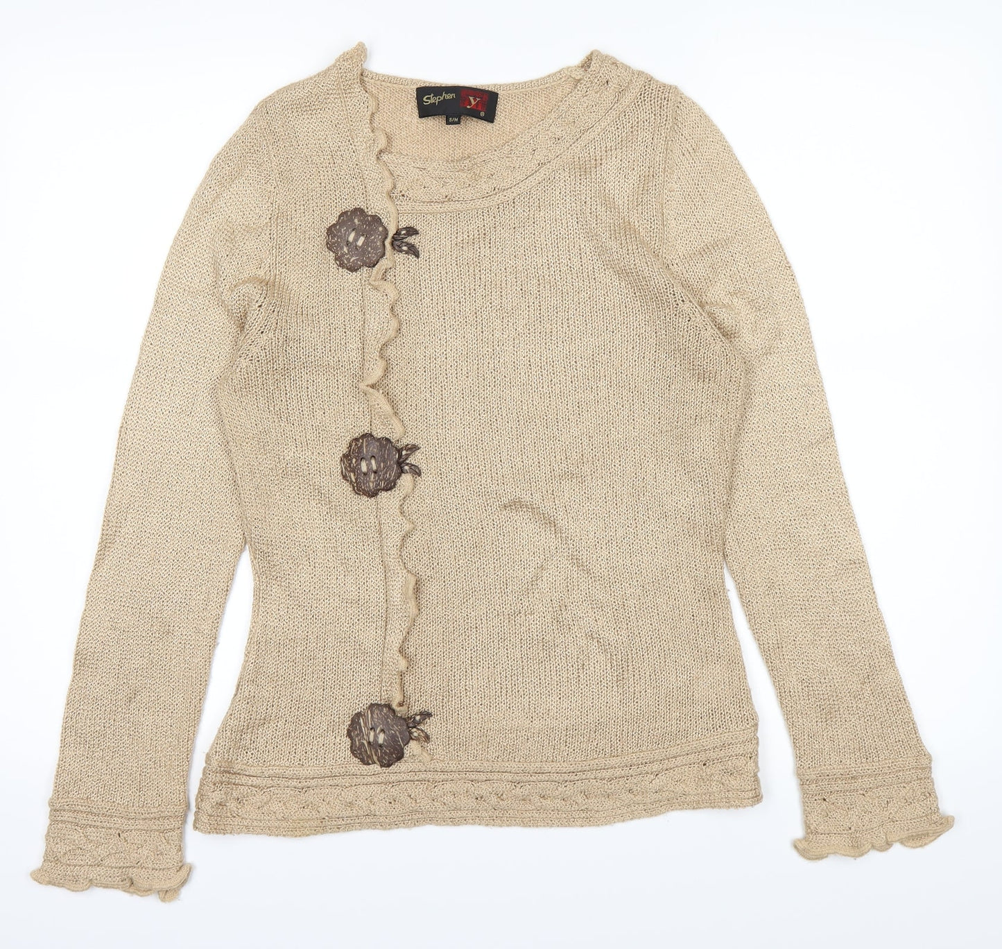 Stephen Womens Brown   Pullover Jumper Size S