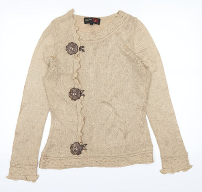 Stephen Womens Brown   Pullover Jumper Size S