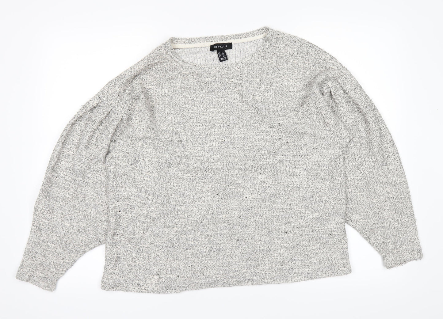 Womens UK Size S New Look Grey Basic T-Shirt