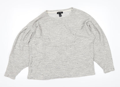 Womens UK Size S New Look Grey Basic T-Shirt
