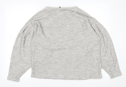 Womens UK Size S New Look Grey Basic T-Shirt