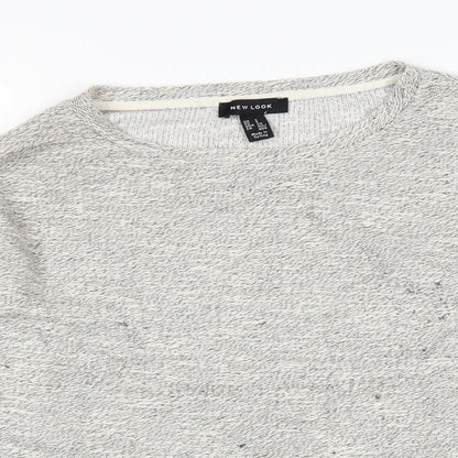 Womens UK Size S New Look Grey Basic T-Shirt