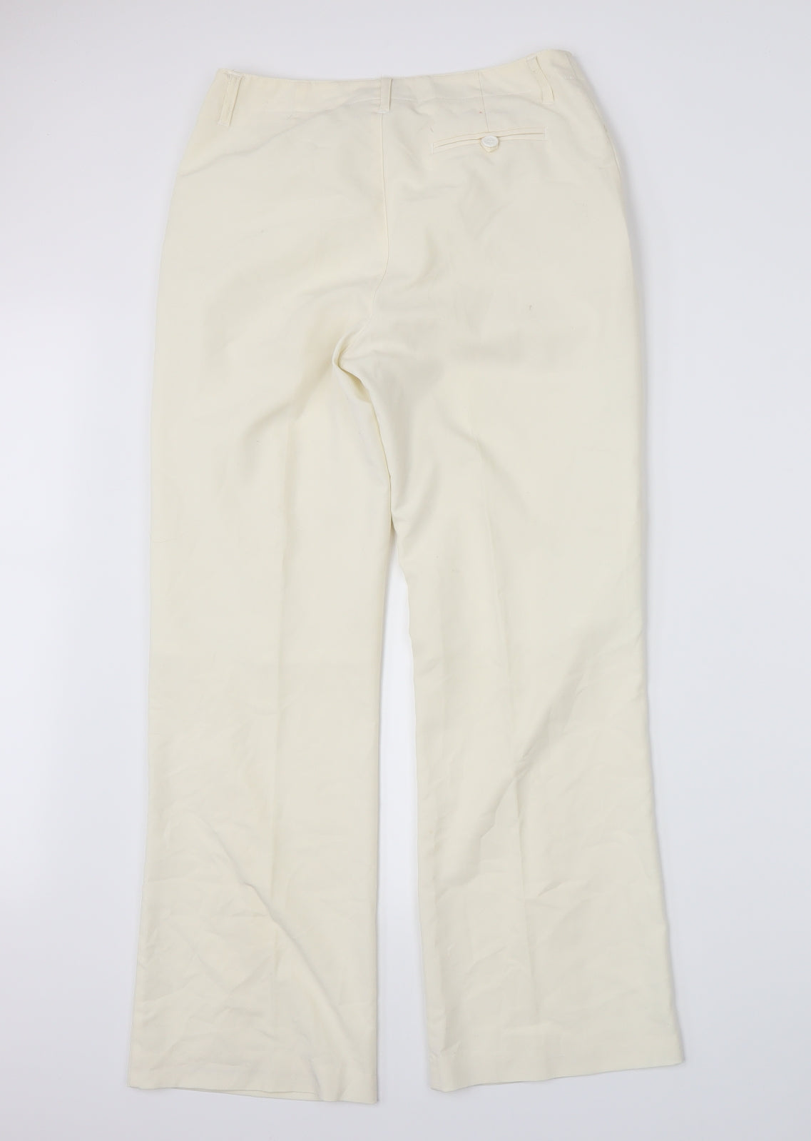 Womens UK Size 10 Preworn Regular Fit  Ivory Trousers