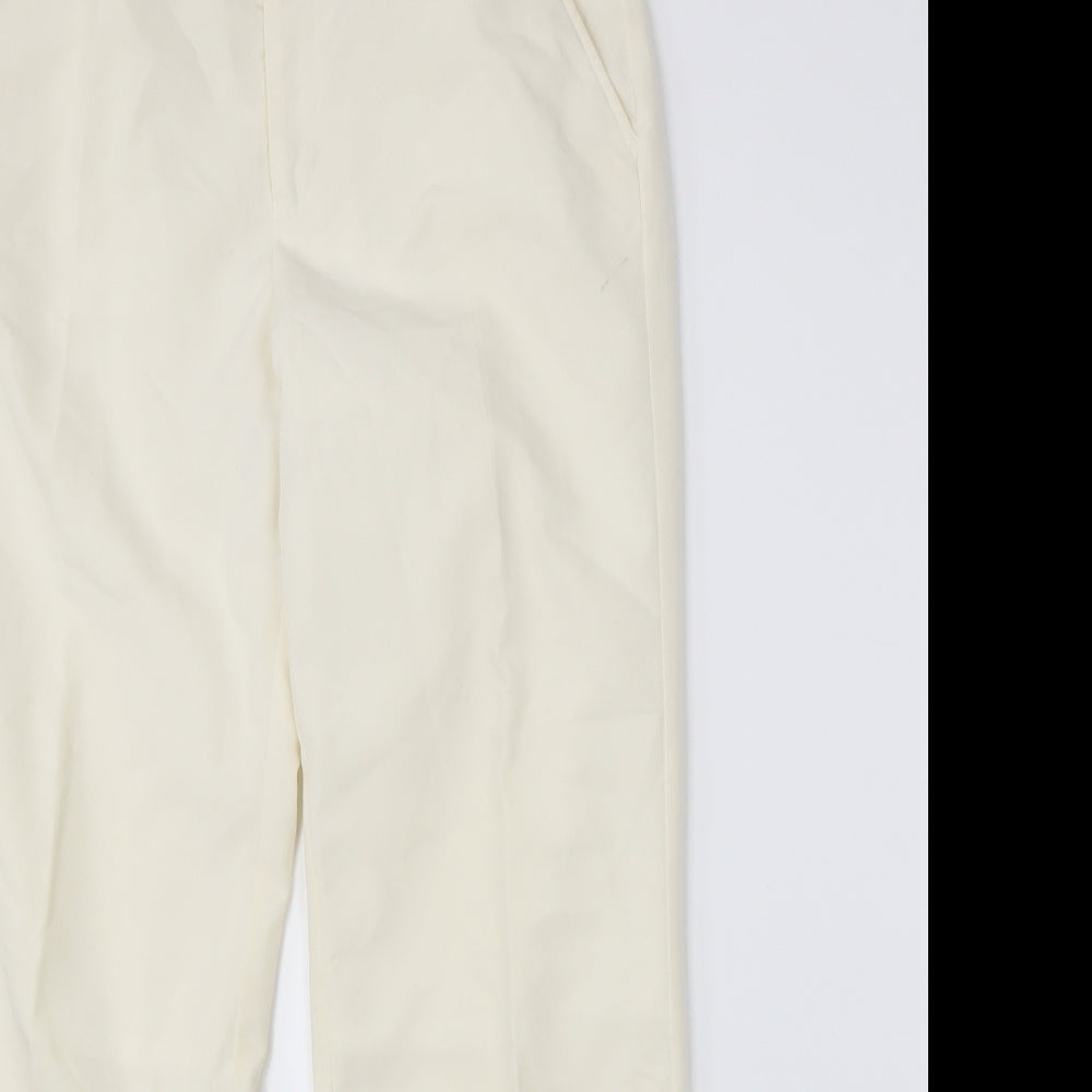 Womens UK Size 10 Preworn Regular Fit  Ivory Trousers