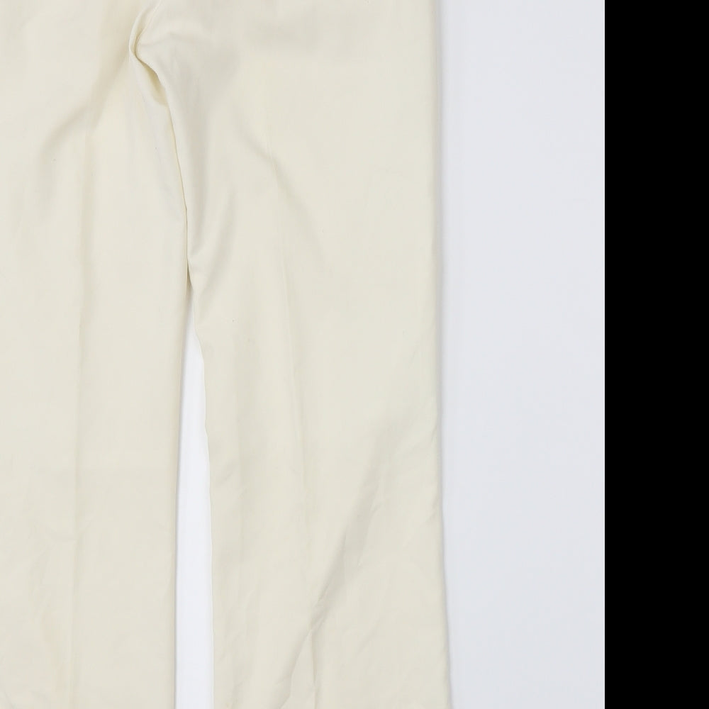 Womens UK Size 10 Preworn Regular Fit  Ivory Trousers