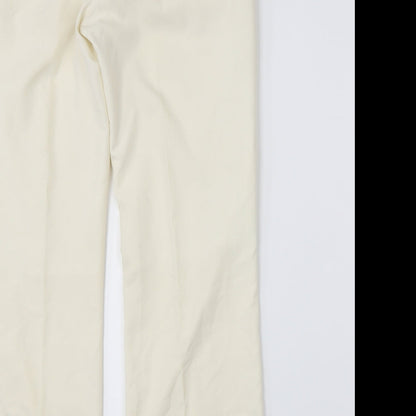 Womens UK Size 10 Preworn Regular Fit  Ivory Trousers