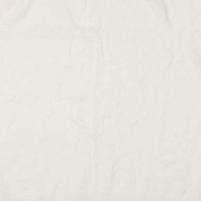 Casual Comfort Womens White  Knit Pullover Jumper Size XL