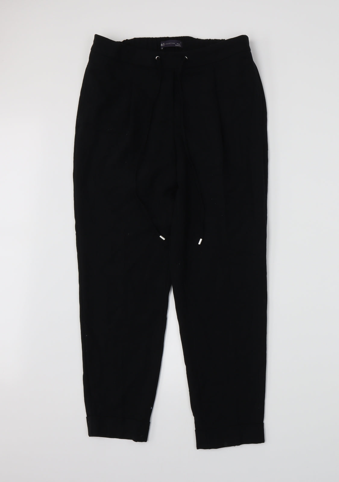 Womens UK Size 8 Marks and Spencer Regular Fit  Black Trousers