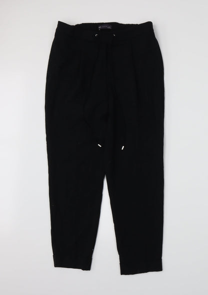 Womens UK Size 8 Marks and Spencer Regular Fit  Black Trousers