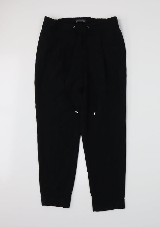 Womens UK Size 8 Marks and Spencer Regular Fit  Black Trousers