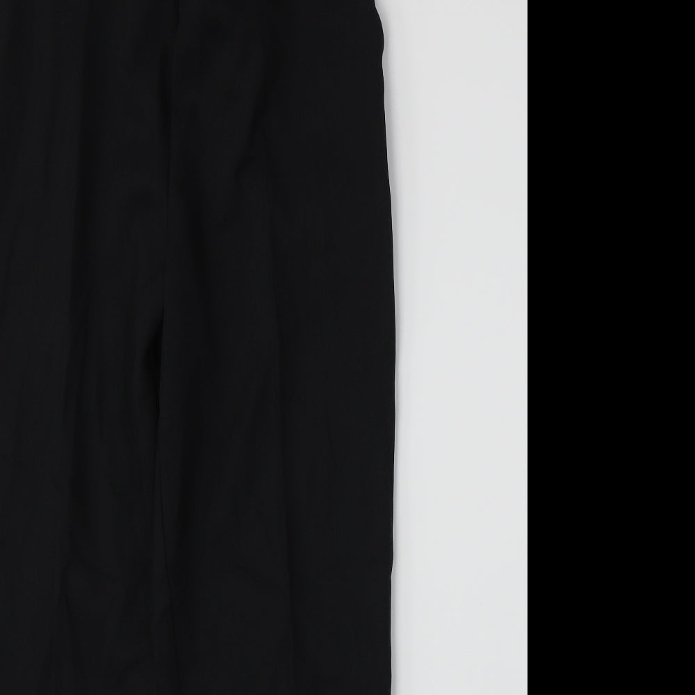Womens UK Size 16 Preworn Regular Fit  Black Trousers