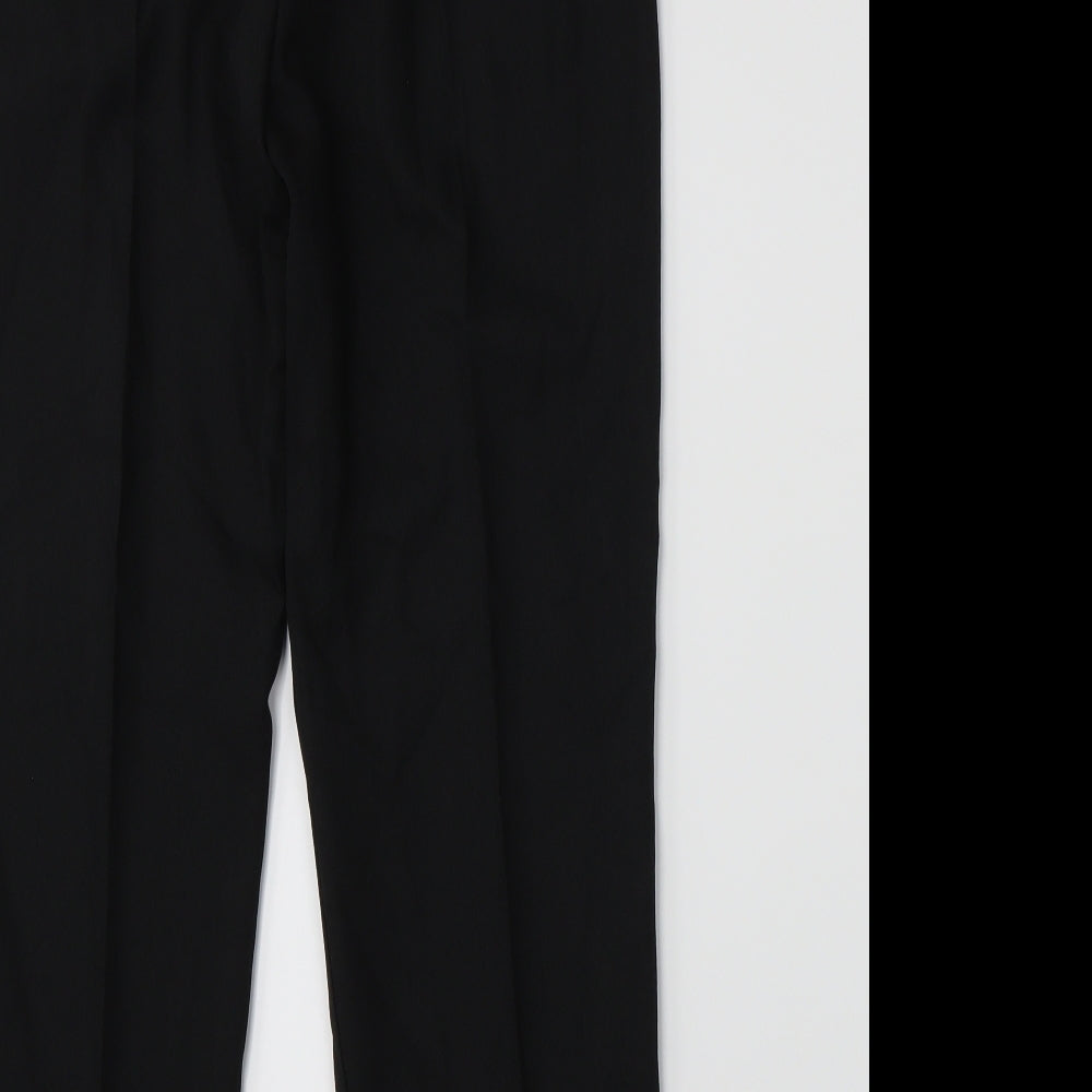 Womens UK Size 16 Preworn Regular Fit  Black Trousers