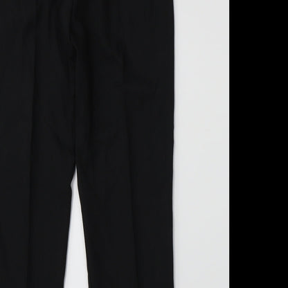 Womens UK Size 16 Preworn Regular Fit  Black Trousers