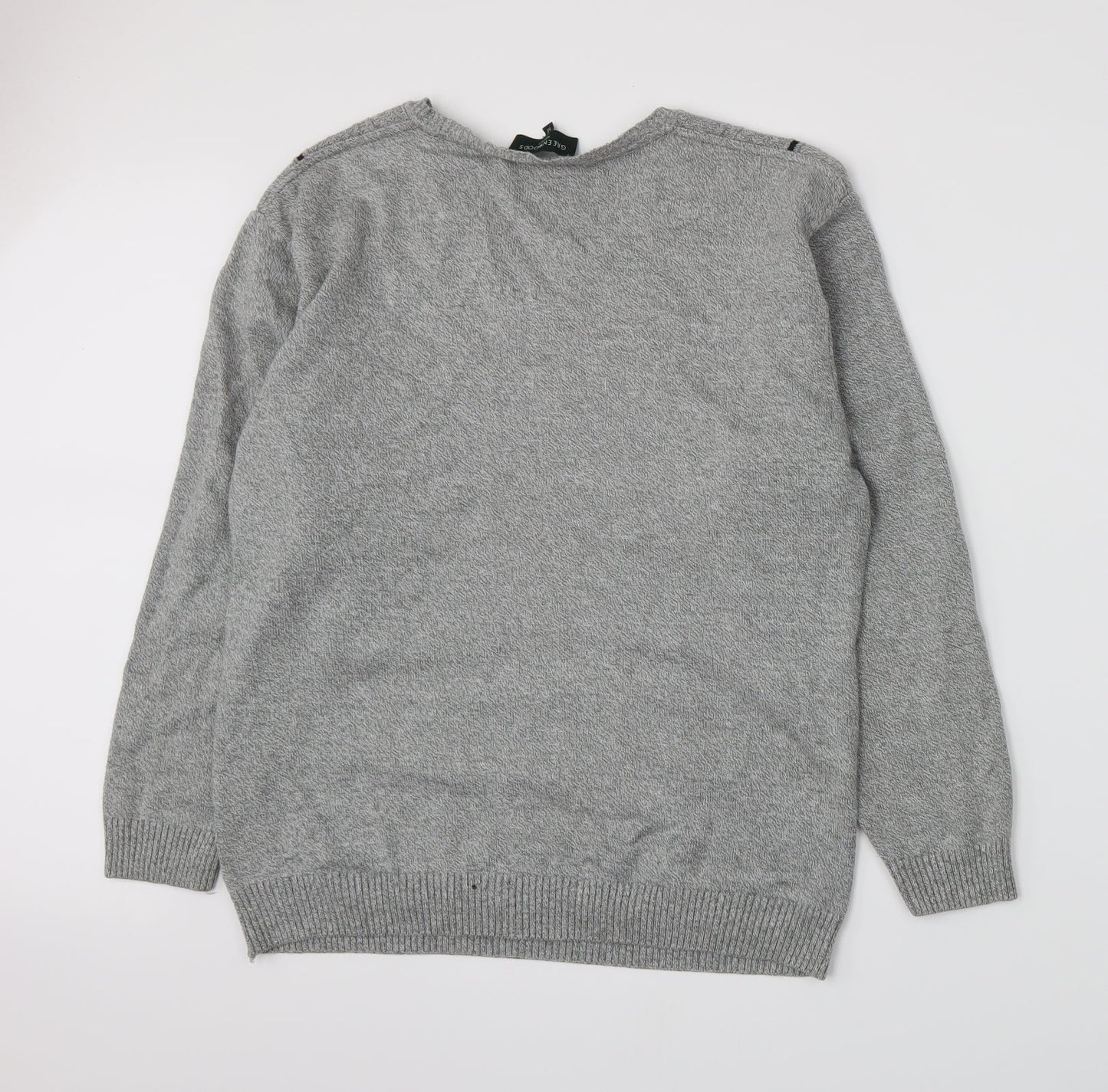 Greenwoods Mens Grey  Knit Pullover Jumper Size M