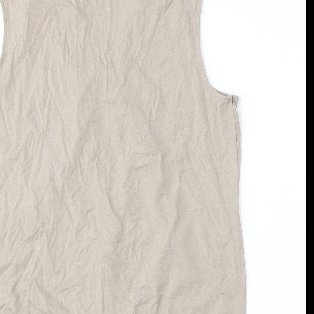 Womens UK Size 18 Marks and Spencer Beige Basic Tank
