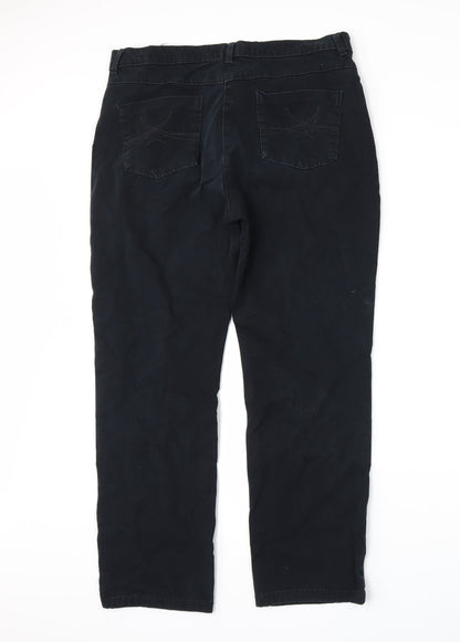 Womens UK Size 14 Marks and Spencer Regular Fit  Black Trousers