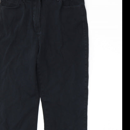 Womens UK Size 14 Marks and Spencer Regular Fit  Black Trousers