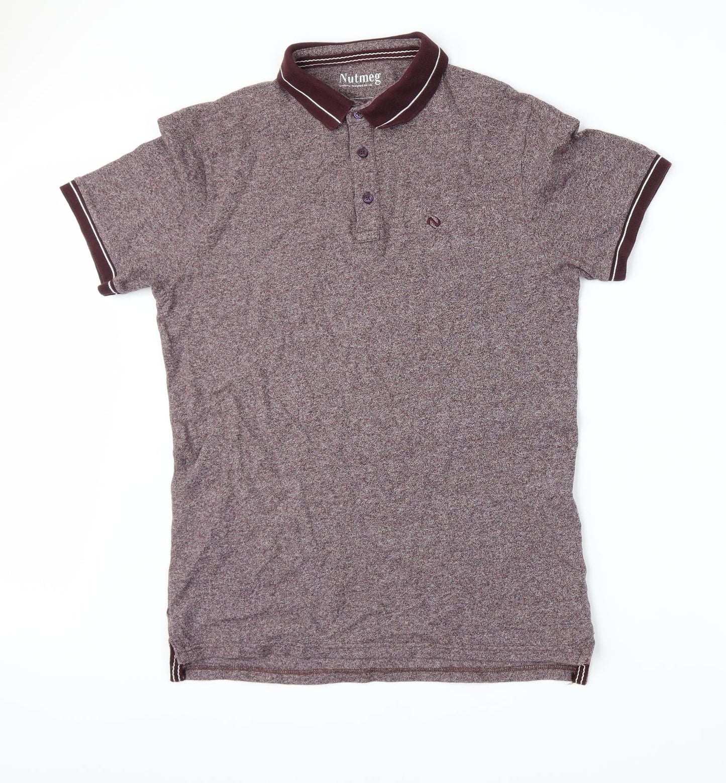 Nutmeg Mens Red    Polo Size S