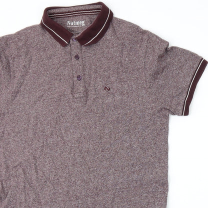 Nutmeg Mens Red    Polo Size S