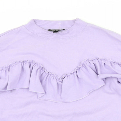 Topshop Womens Purple   Pullover Sweatshirt Size 8