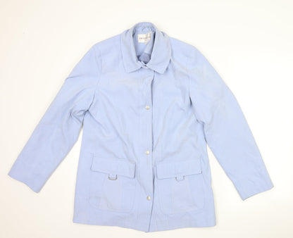 EWM Womens Blue   Overcoat Coat Size 10