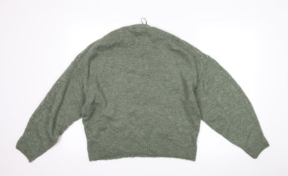 H&M Womens Green   Pullover Jumper Size M