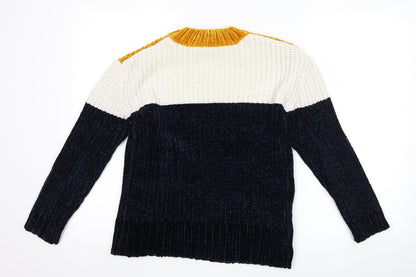 Primark Womens Blue Striped  Pullover Jumper Size 2XS