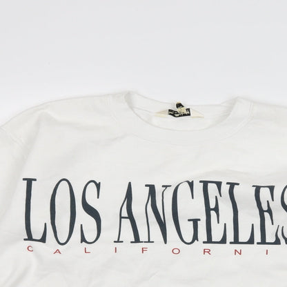 Miss Selfridge Womens White   Pullover Sweatshirt Size S  - slogan