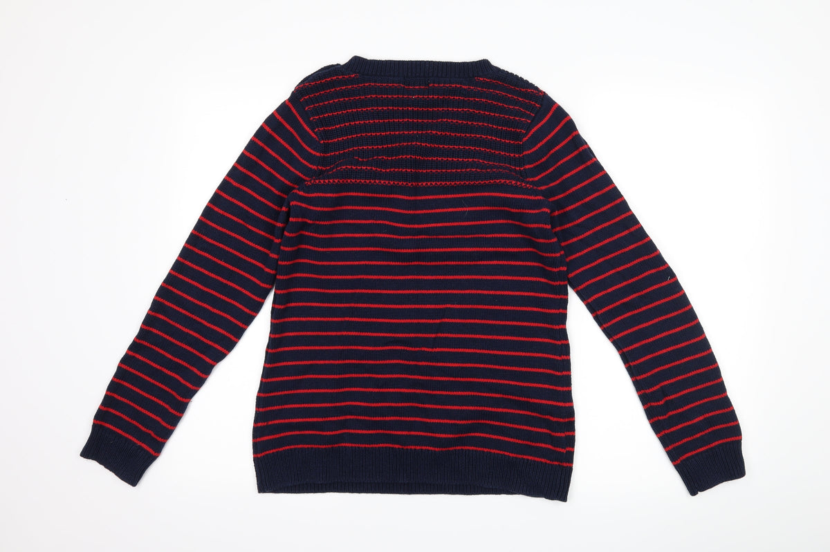 Kenar Womens Blue Striped  Pullover Jumper Size L