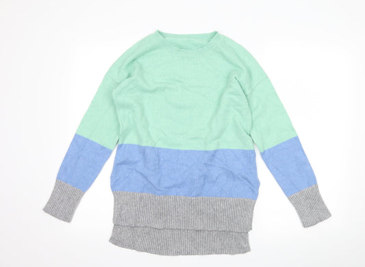 Oasis Womens Blue Striped  Pullover Jumper Size XS