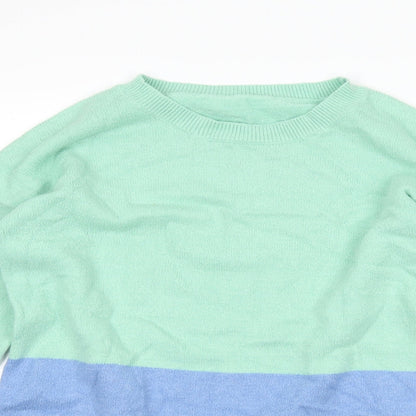 Oasis Womens Blue Striped  Pullover Jumper Size XS
