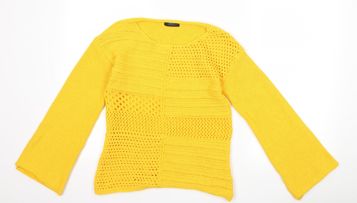 Papaya Womens Yellow   Pullover Jumper Size S