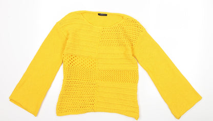 Papaya Womens Yellow   Pullover Jumper Size S