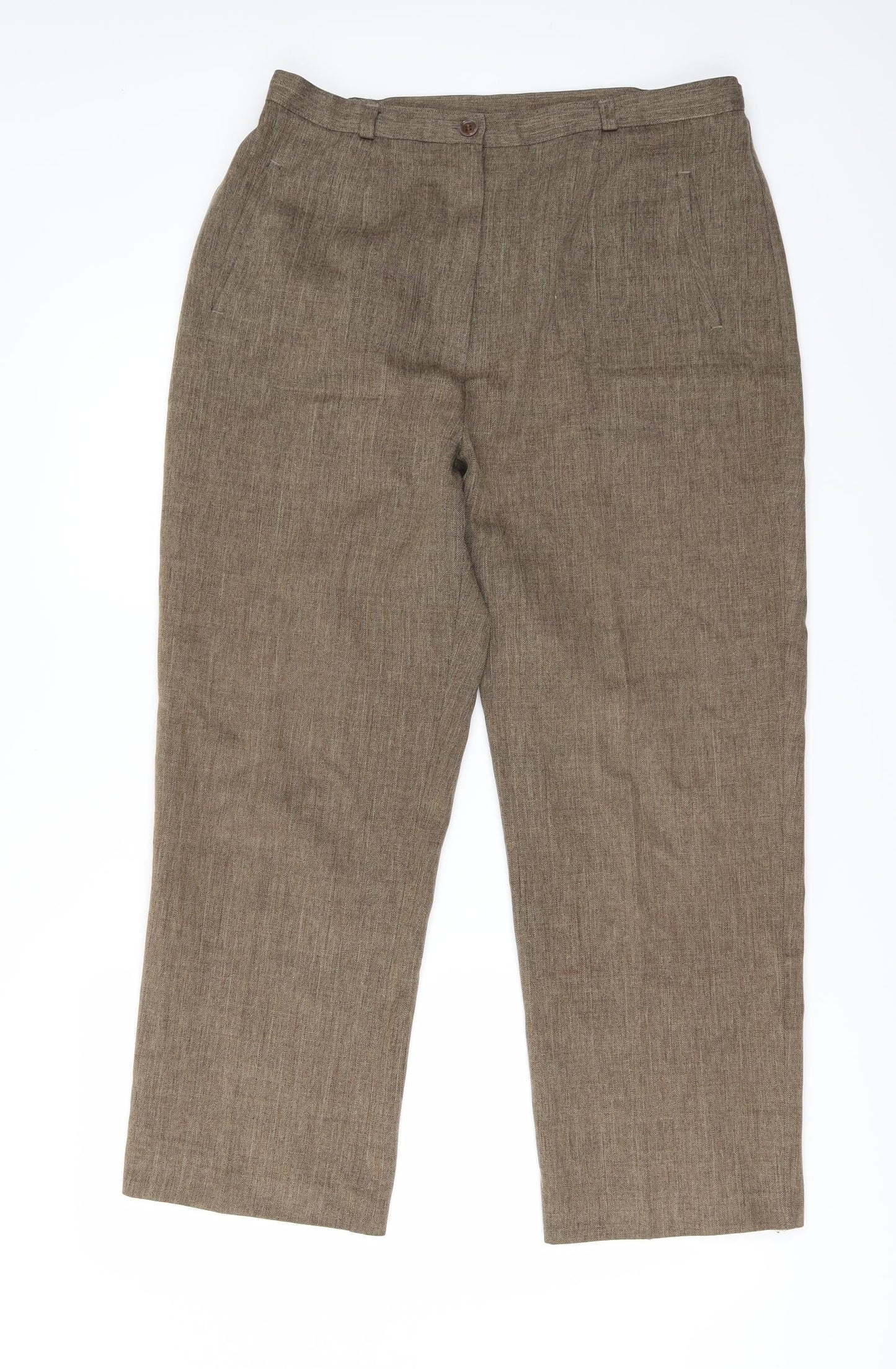 Womens UK Size 16 Berkertex Regular Fit  Brown Trousers